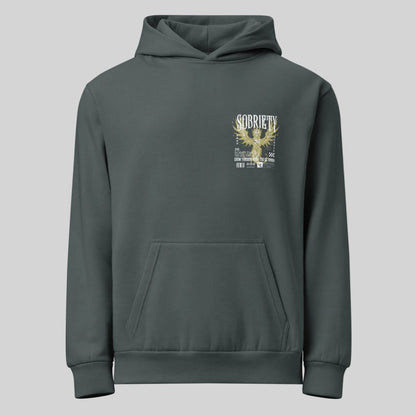Loosid Navy Phoenix Reborn Recovery Print Hoodie Limited Edition Recovery Hoodie featuring the design
