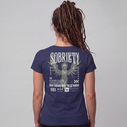 Phoenix Reborn Recovery Limited-Edition Women's T-Shirt with Sobriety Date
