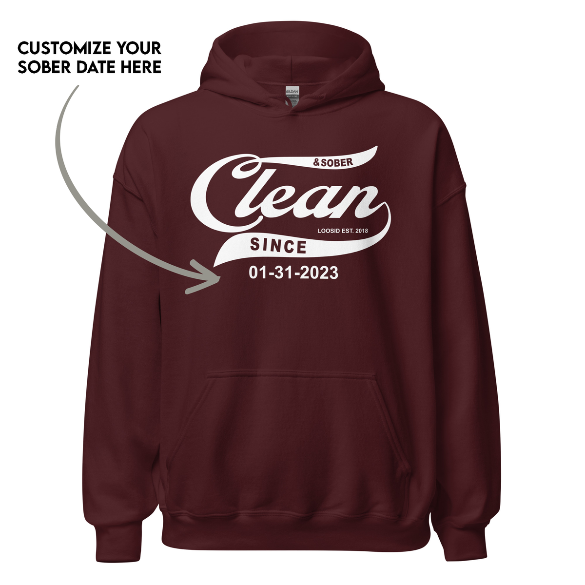 Modern Recovery Hoodie crafted for women in sobriety