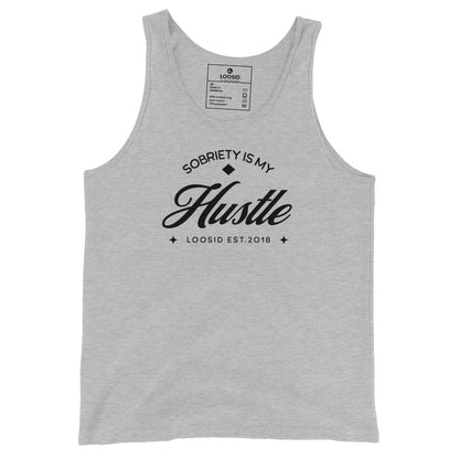 Sobriety is My Hustle Sober Tank Top graphic detail (view 14)
