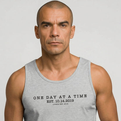 One Day At a Time Sober Tank Top lifestyle view (view 15)