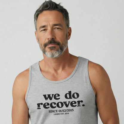 Loosid We Do Recover Sober Tank Top featuring the design