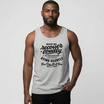 When We Recover Loudly Sober Tank Top fit detail (view 19)