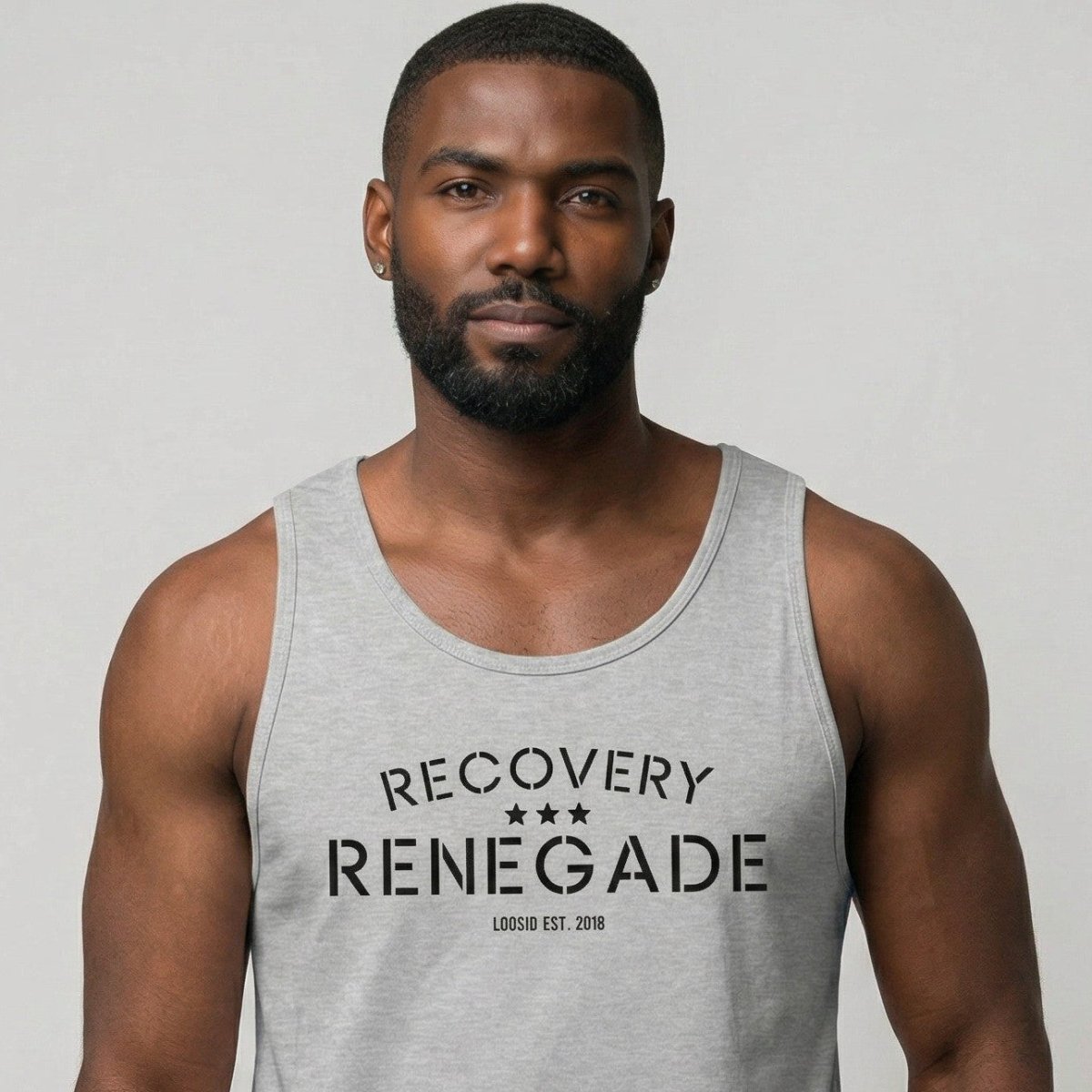 Recovery Renegade Sober Tank Top lifestyle view (view 15)