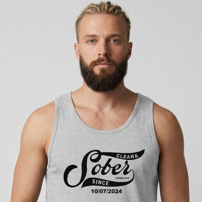 Sober Since Sober Tank Top lifestyle view (view 15)