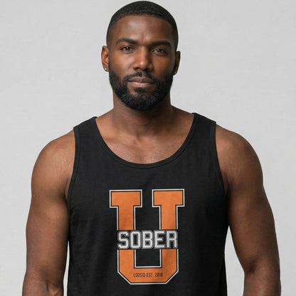Big U Sober Sober Tank Top side view (view 6)