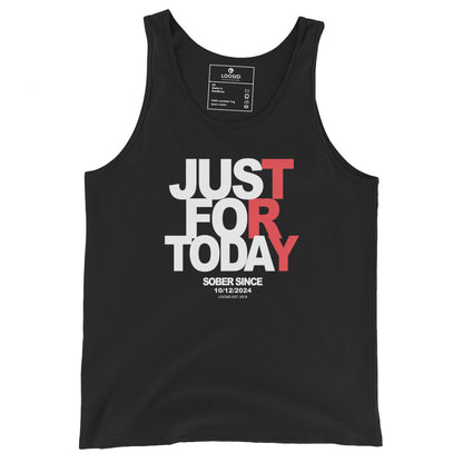 Just For Today Sober Tank Top flat lay styled image (view 3)