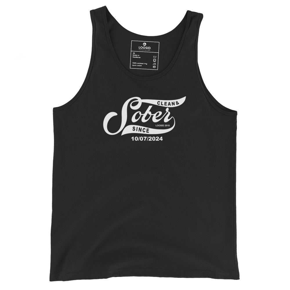 Sober Since Sober Tank Top flat lay styled image (view 3)