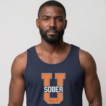 Loosid Big U Sober Sober Tank Top featuring the design