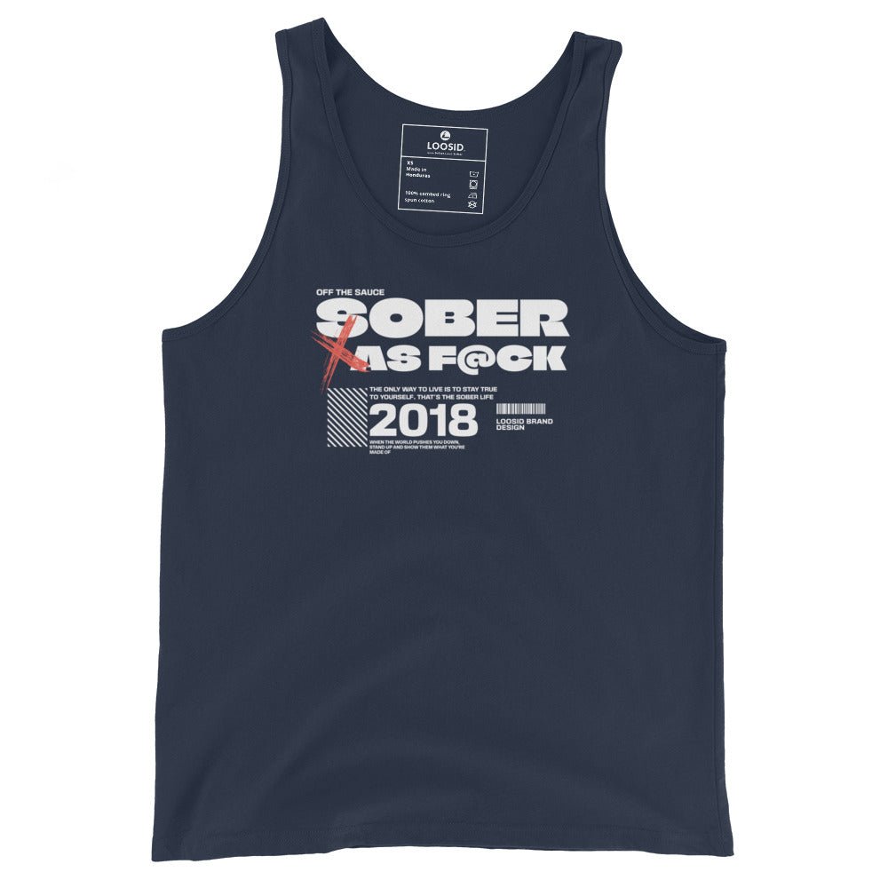 Sober as F*ck Sober Tank Top lifestyle view (view 5)