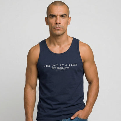 One Day At a Time Sober Tank Top back view (view 7)