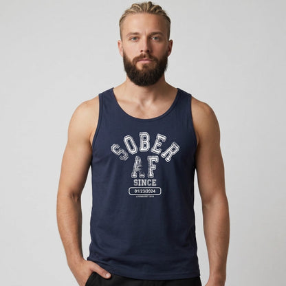 Sober AF Sober Tank Top back view (view 7)