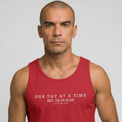 One Day At a Time Sober Tank Top fit detail (view 9)