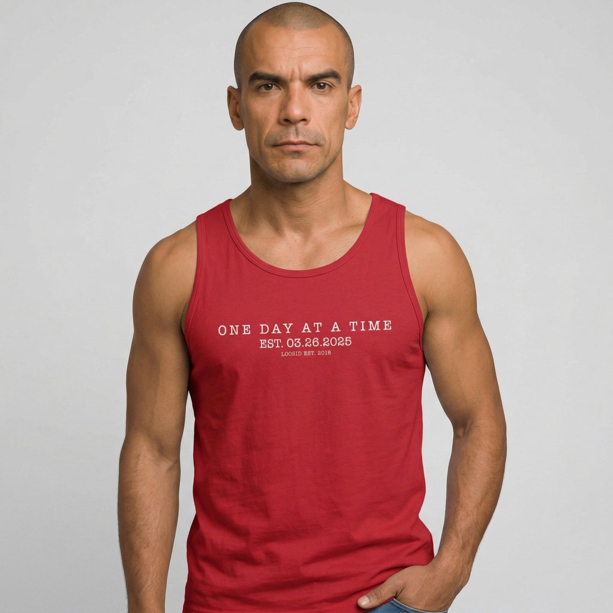 One Day At a Time Sober Tank Top product photo (view 10)