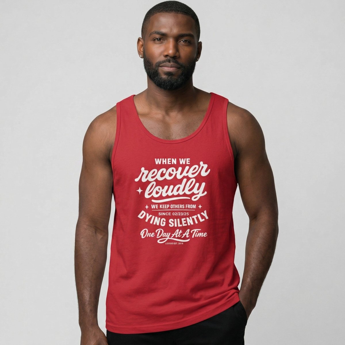 When We Recover Loudly Sober Tank Top side view (view 16)