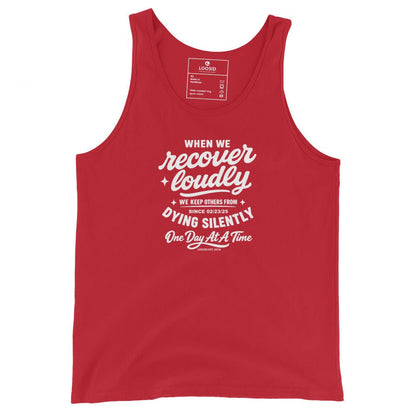 When We Recover Loudly Sober Tank Top graphic detail (view 14)