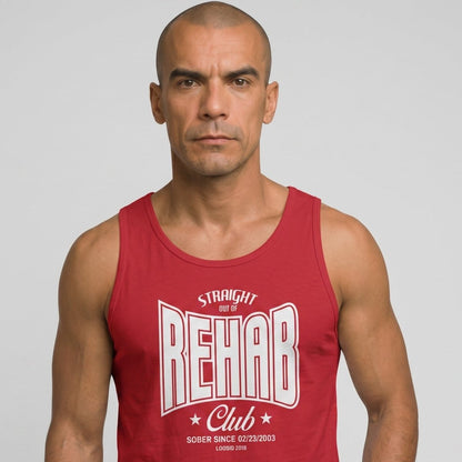 Rehab Sober Tank Top close-up view (view 2)