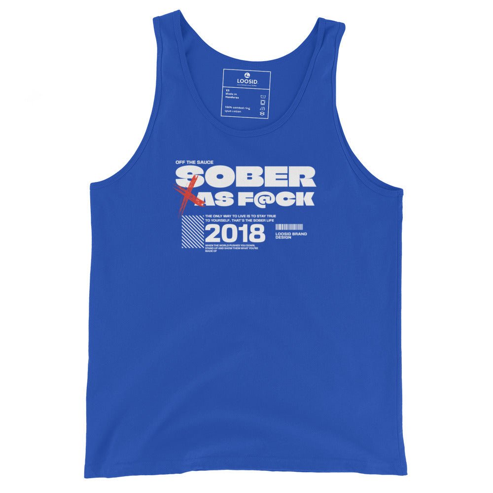 Sober as F*ck Sober Tank Top back view (view 17)