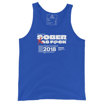 Sober as F*ck Sober Tank Top back view (view 17)
