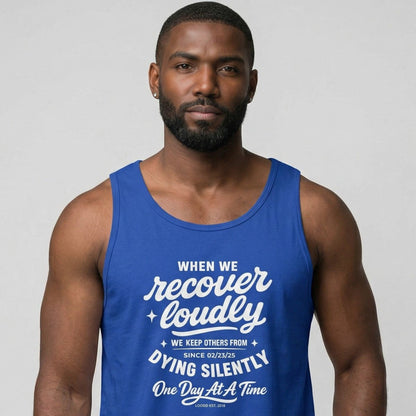 When We Recover Loudly Sober Tank Top fit detail (view 9)