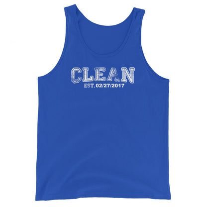 Clean Men's W Personalize Recovery Date Sober Tank Top featuring the design (view 11)