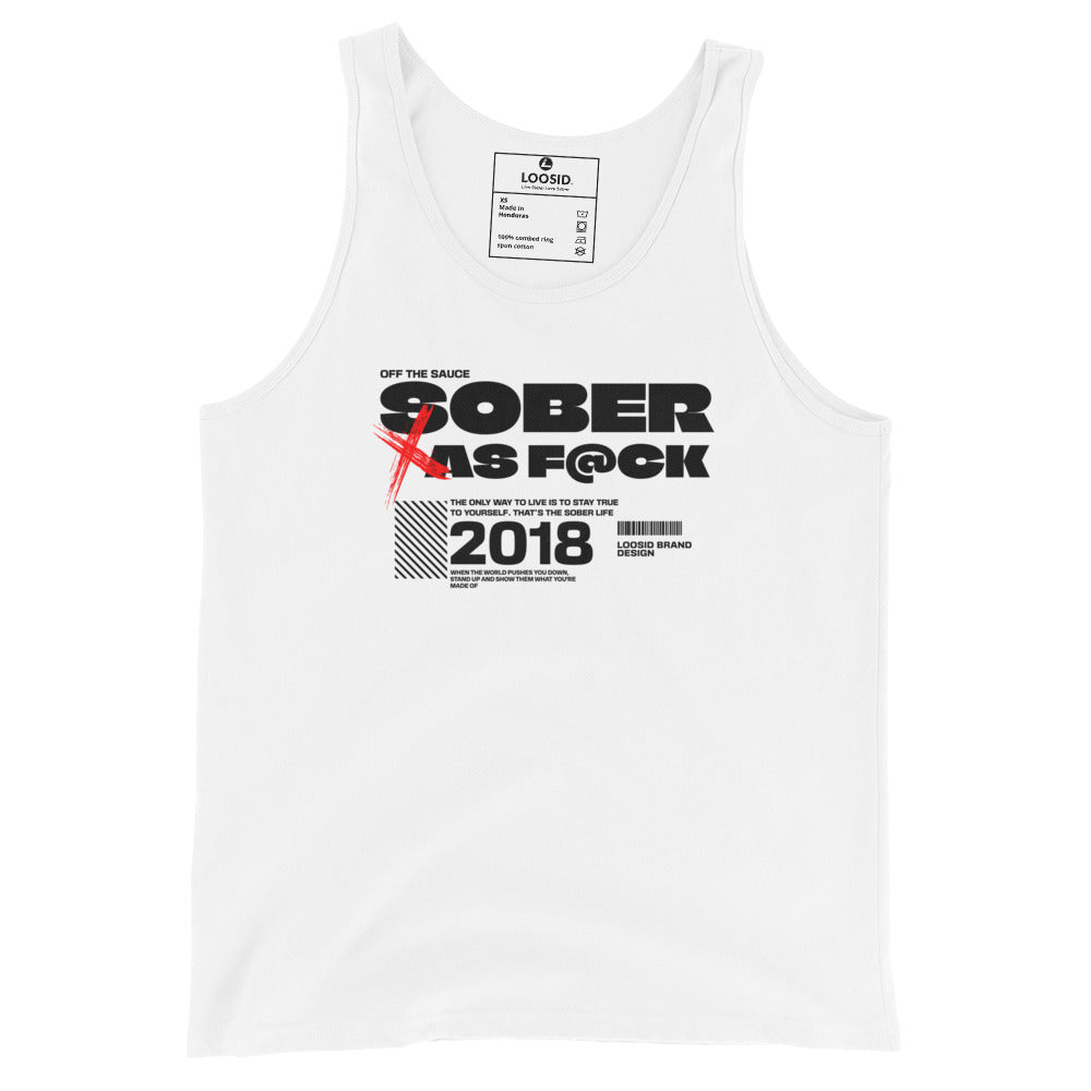Sober as F*ck Sober Tank Top featuring the design (view 11)