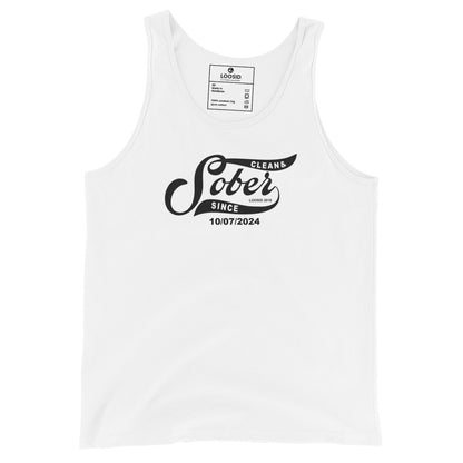 Sober Since Sober Tank Top back view (view 17)