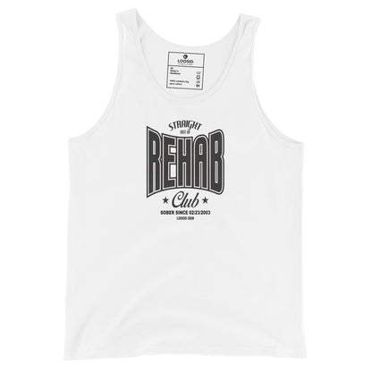 Rehab Sober Tank Top featuring the design (view 11)