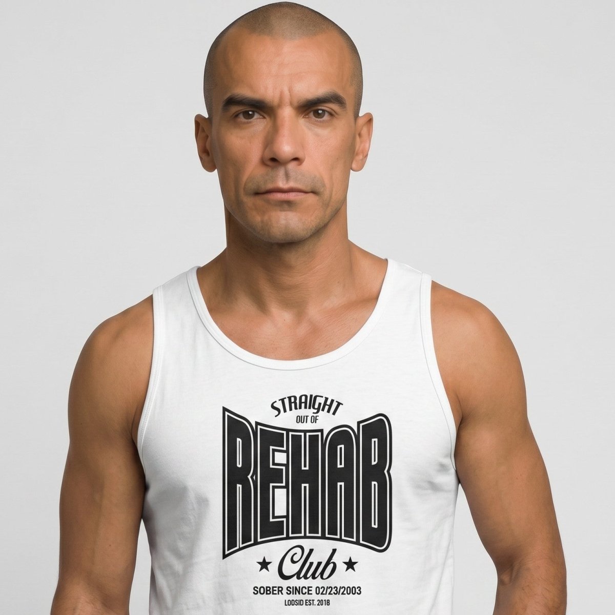 Rehab Sober Tank Top close-up view (view 12)