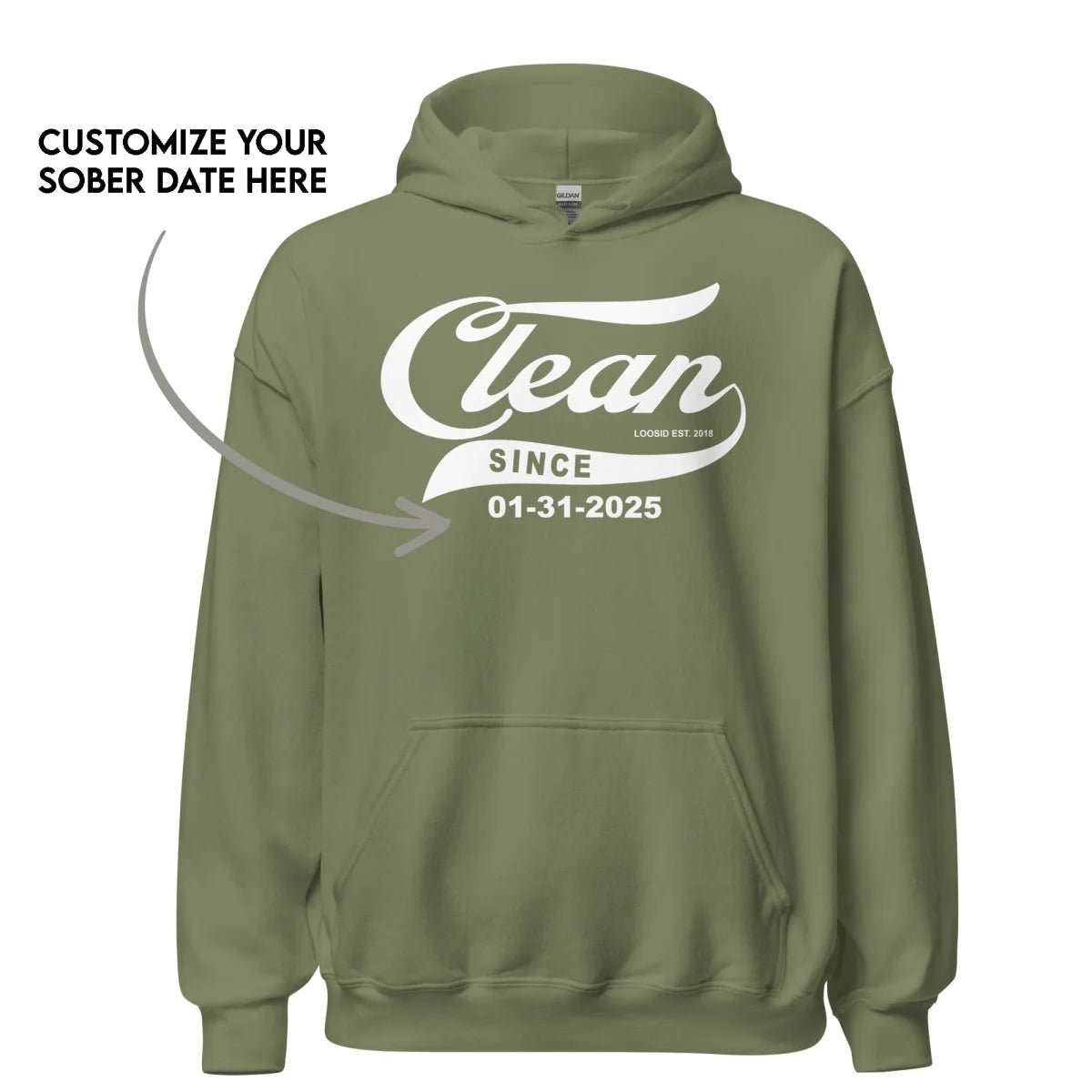 Clean Since Recovery Hoodie close-up view (view 22)