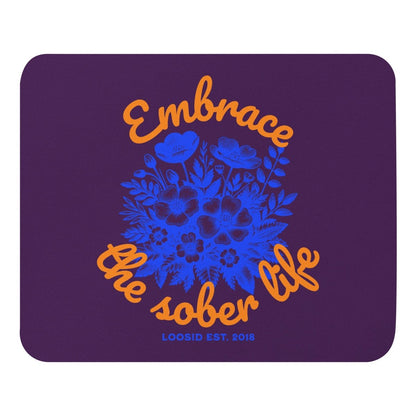 Embrace Sobriety Recovery Mouse Pad close-up view (view 2)