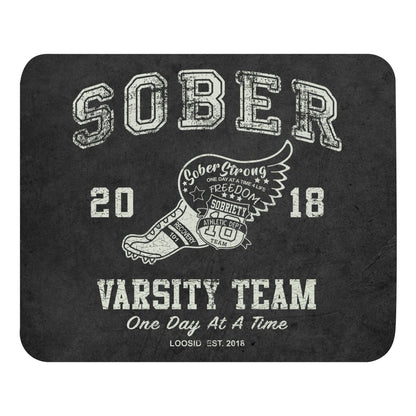 Sober Varsity Recovery Mouse Pad graphic detail (view 4)