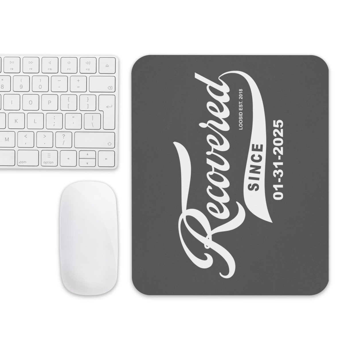 Loosid Recovered Recovery Mouse Pad featuring the design