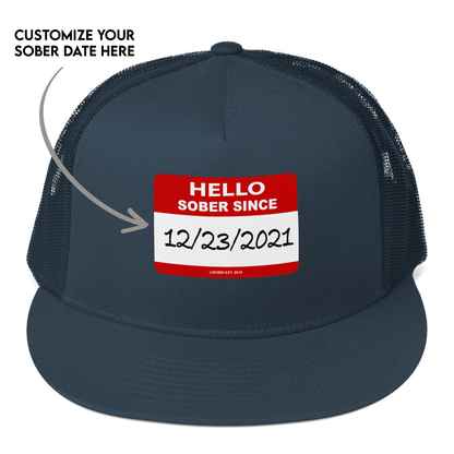 Hello Sober Since Sober Hat lifestyle view (view 5)