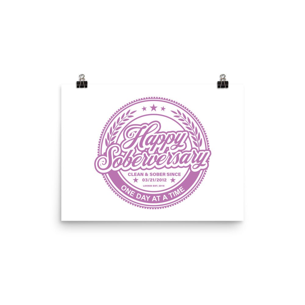 Happy Soberversary Shield Paper Sobriety Art lifestyle view (view 5)