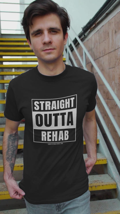 Straight Outta Rehab Men's Sober T Shirt
