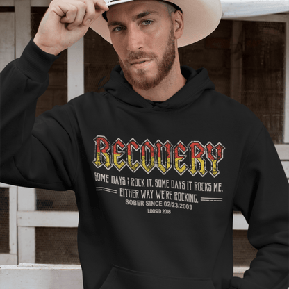 Recovery Rocks Recovery Hoodie fit detail (view 9)