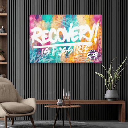 Loosid Recovery Is Possible Sobriety Art featuring the design
