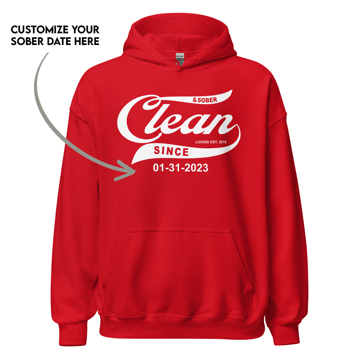 Durable cotton blend Recovery Hoodie with lined hood