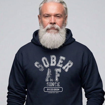 Sober AF Since Recovery Hoodie product photo (view 10)