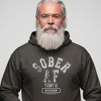 Sober AF Since Recovery Hoodie packaging detail (view 38)