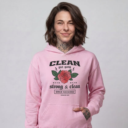 Clean Girl Gang Strong & Clean Crest Recovery Hoodie side view (view 16)