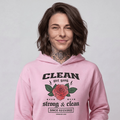 Clean Girl Gang Strong & Clean Crest Recovery Hoodie lifestyle view (view 15)