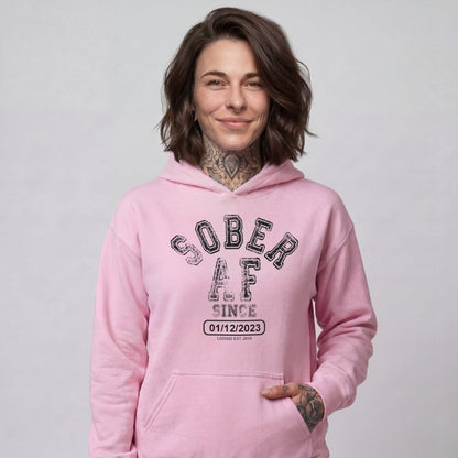 Sober AF Since Recovery Hoodie side view (view 36)