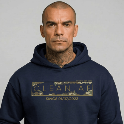 Clean AF Camo Recovery Hoodie side view (view 6)