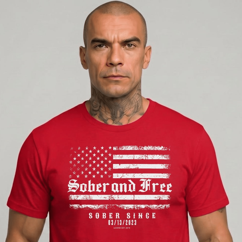 Sober and Free Sober T Shirt featuring the design (view 11)