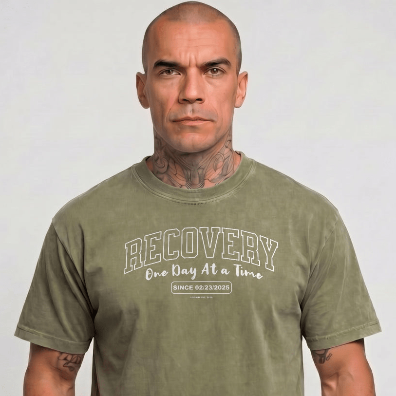 Sober T Shirt | Men's Recovery Looks Good On You Garment-Dyed