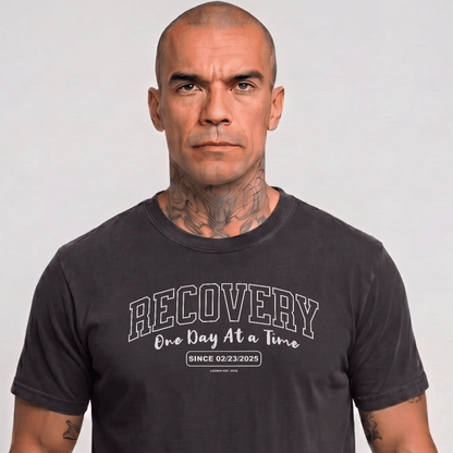 Sober T Shirt | Men's Recovery Looks Good On You Garment-Dyed