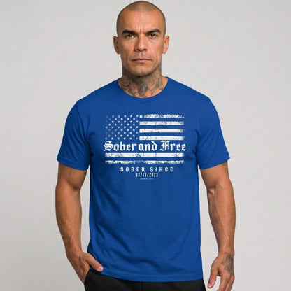 Sober and Free Sober T Shirt back view (view 17)