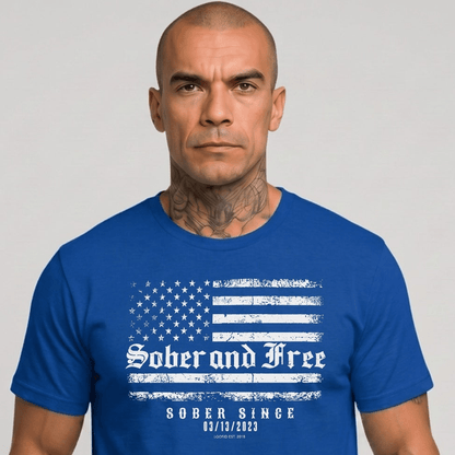 Sober and Free Sober T Shirt lifestyle view (view 15)